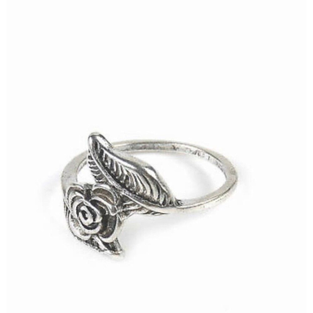 Vine Tree Leaf Flower Women Boho rings set of 4 - Picture 4 of 8